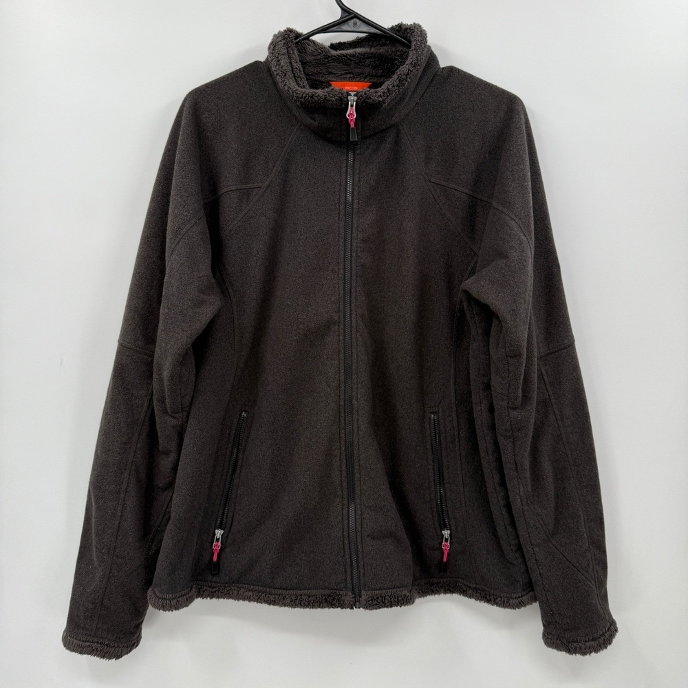 Nike‎ ACG Fleece Full Zip Jacket Gray Sherpa Lined Outdoor Womens XL